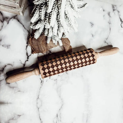Courtly Checkered Rolling Pins and Diamond Style