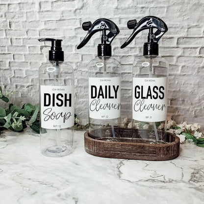 16oz Plastic Cleaning Bottles With Spray Pump