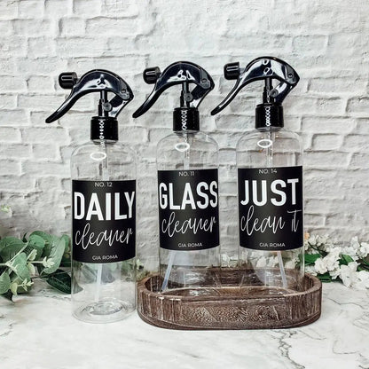 16oz Plastic Cleaning Bottles With Spray Pump