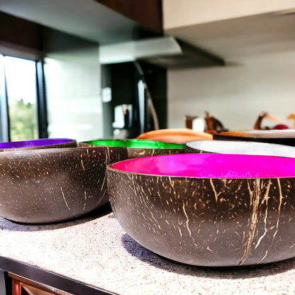Coconut Rainbow Bowls With Gold Leaf Finish