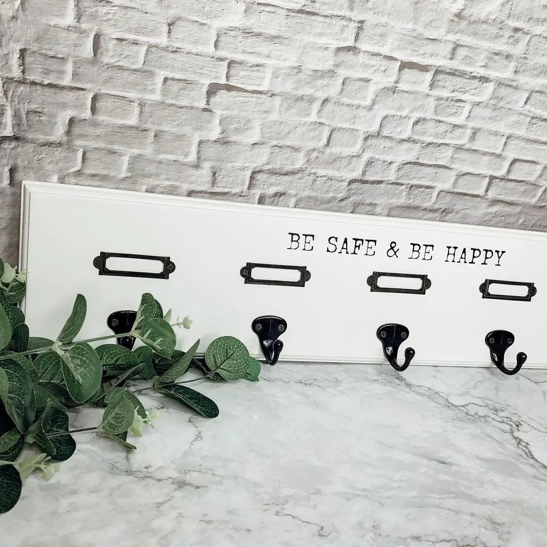 Wooden Mask and Hat Organizer Wall Hanger