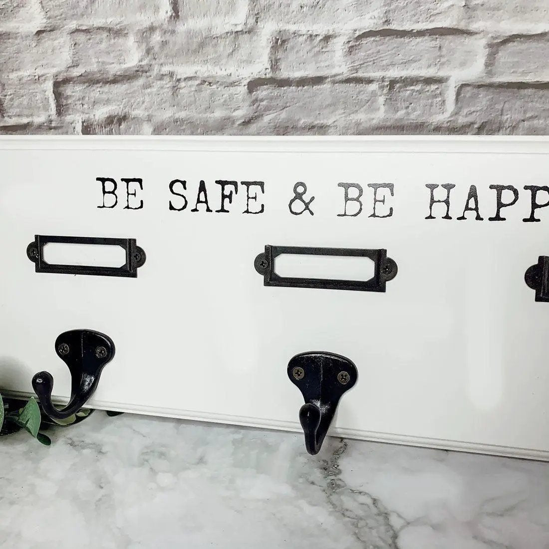 Wooden Mask and Hat Organizer Wall Hanger
