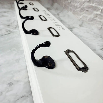 Wooden Mask and Hat Organizer Wall Hanger
