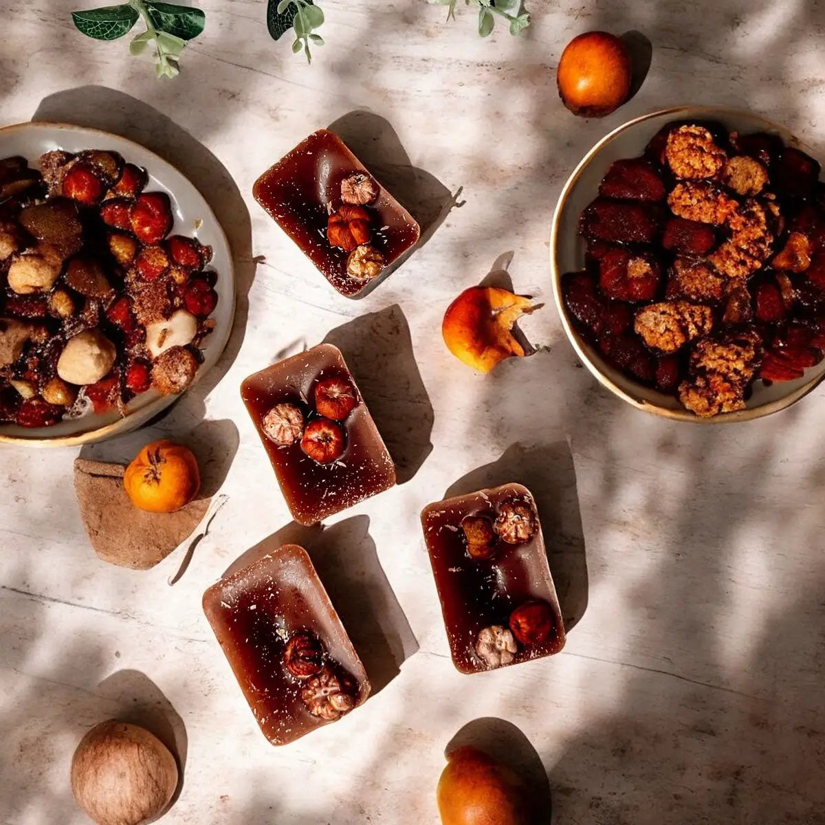 Autumn Pumpkin Pecan Waffles wax melts Gia Roma brown rectangular tarts with pecans on Tampa Home & Garden Store