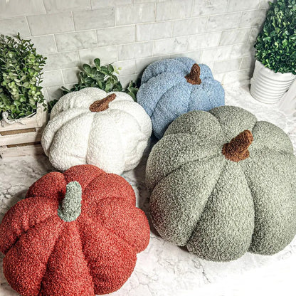 Blair Pumpkin Plush Decorative Pillow For Fall