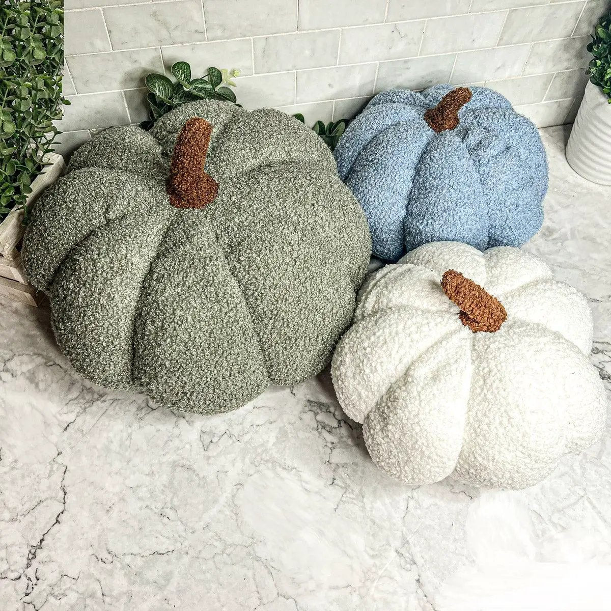 Blair Pumpkin Plush Decorative Pillow For Fall