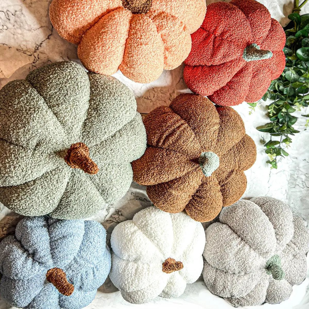 Blair Pumpkin Plush Decorative Pillow For Fall