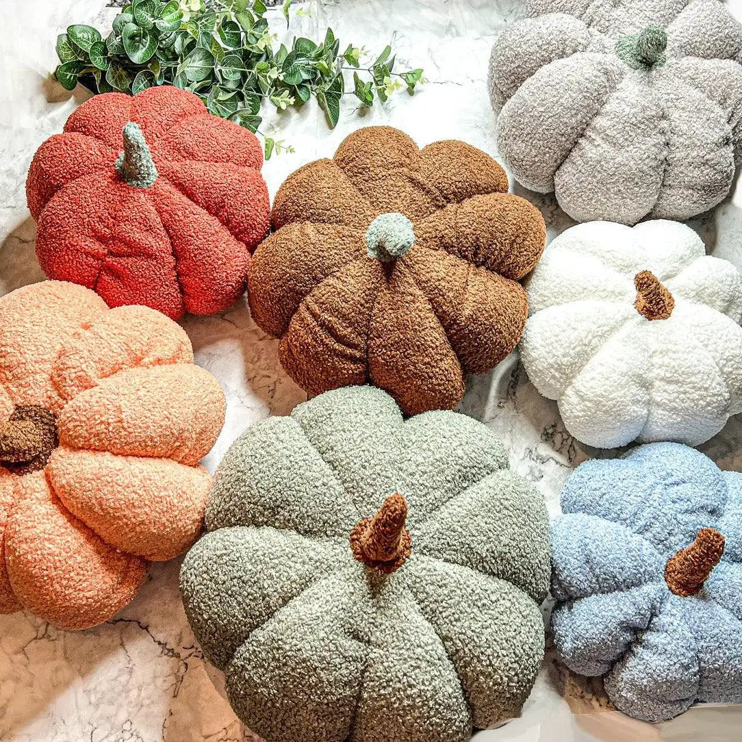 Blair Pumpkin Plush Decorative Pillow For Fall