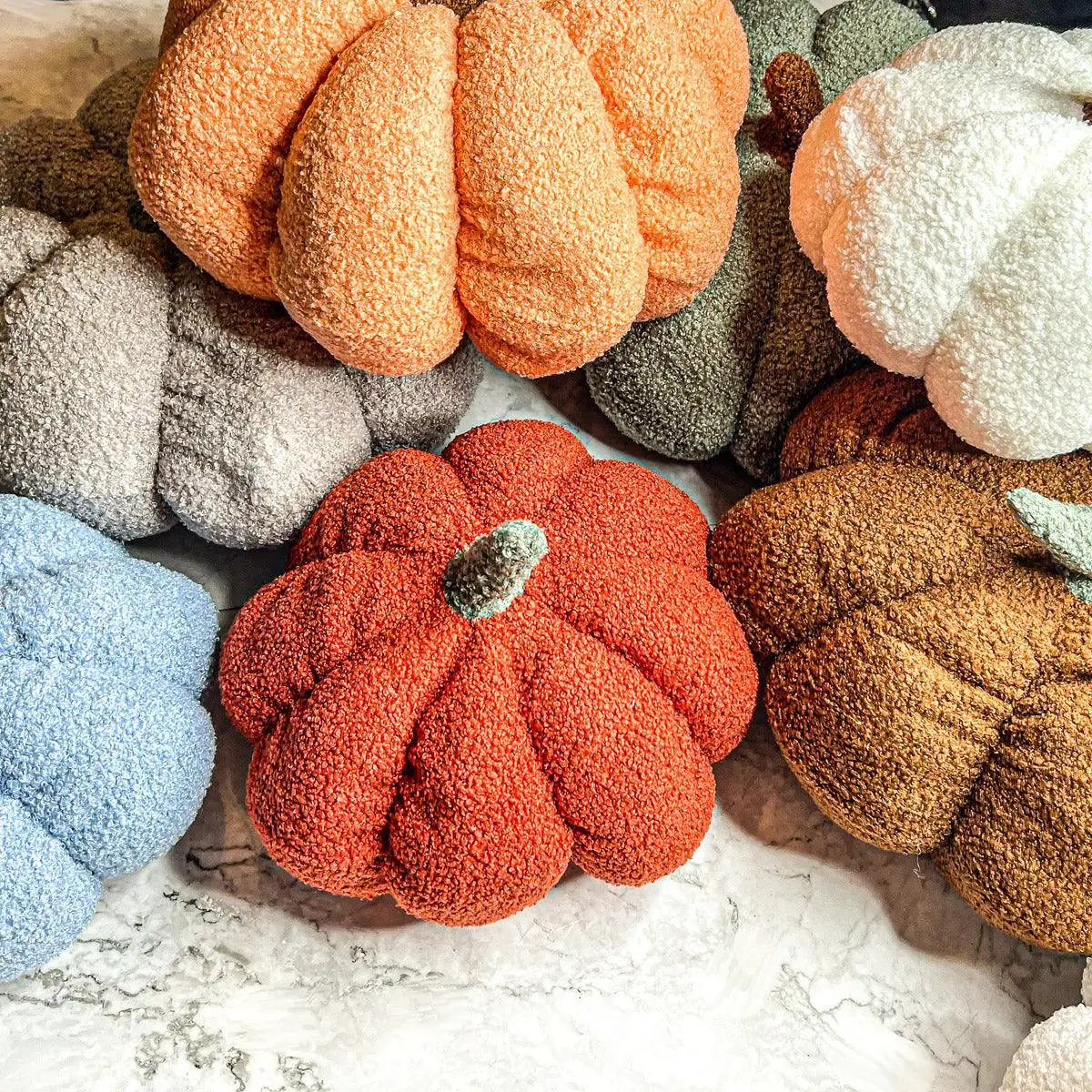 Blair Pumpkin Plush Decorative Pillow For Fall