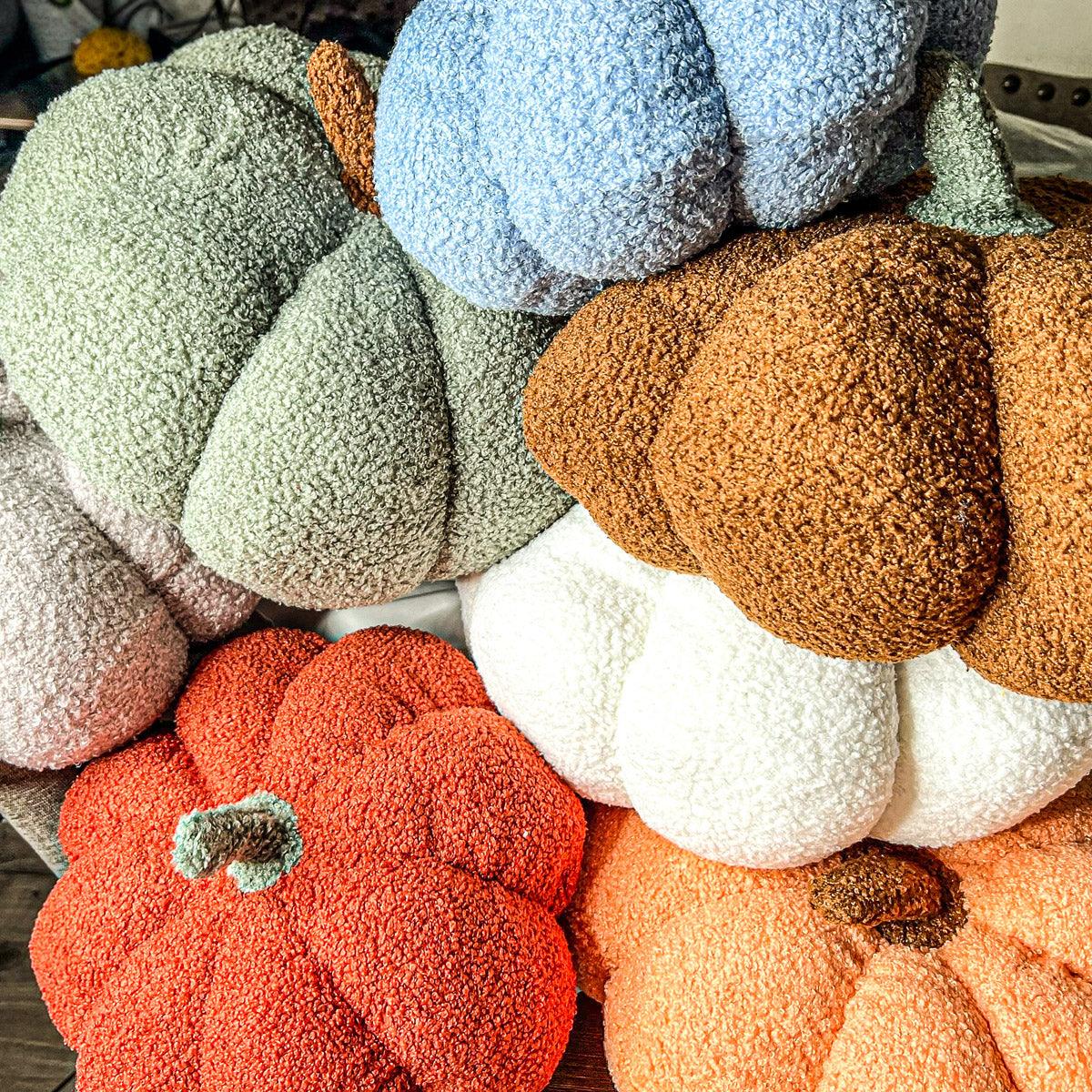 Blair Pumpkin Plush Decorative Pillow For Fall