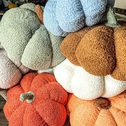 Blair Pumpkin Plush Decorative Pillow For Fall