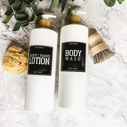 32oz Plastic White Dispensers for Home Refillable
