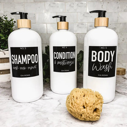 32oz Plastic White Dispensers for Home Refillable