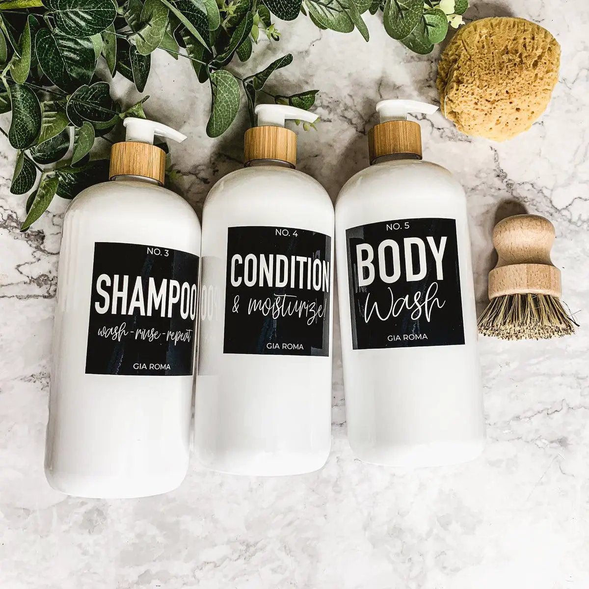 32oz Plastic White Dispensers for Home Refillable