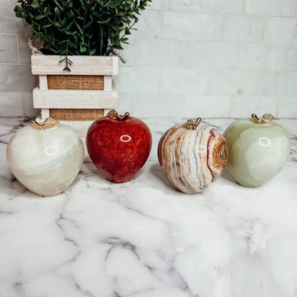 Marble Apple Paperweight for an Elegant Desk Glow