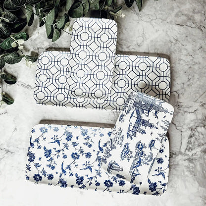 Chinoiserie Serving Set in Blue and White 4 Piece
