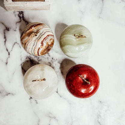 Marble Apple Paperweight for an Elegant Desk Glow