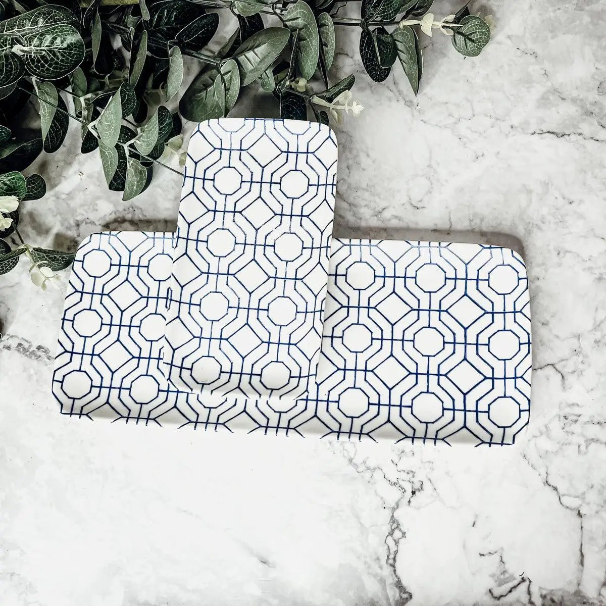 Chinoiserie Serving Set in Blue and White 4 Piece