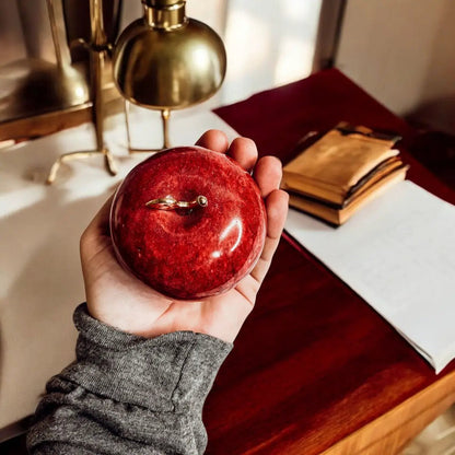 Marble Apple Paperweight for an Elegant Desk Glow