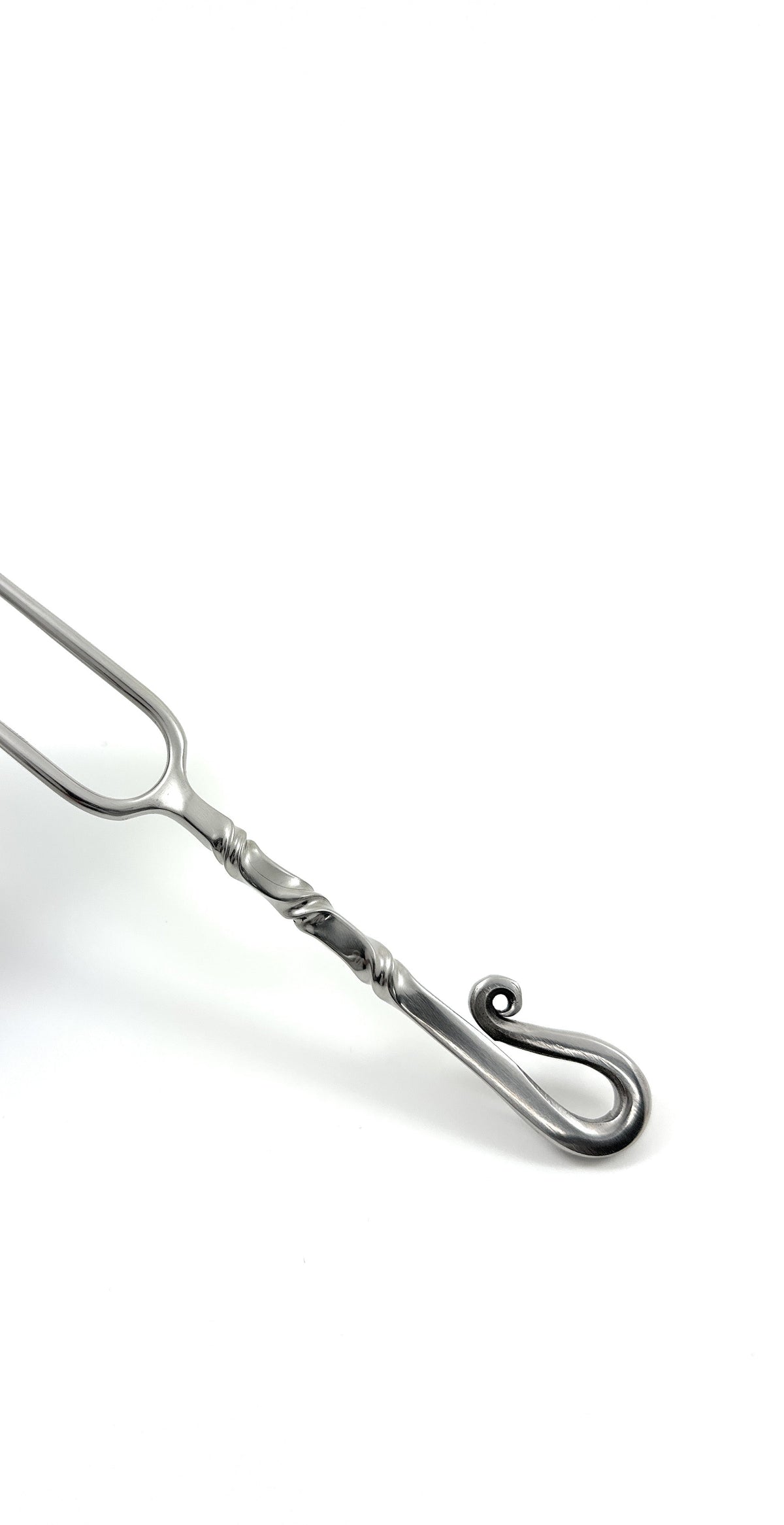 Designer stainless steel carving fork with twisted ornamental handle on Tampa Home & Garden Store
