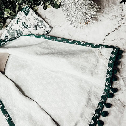 Forest Green Dish Towels Set of Two Christmas