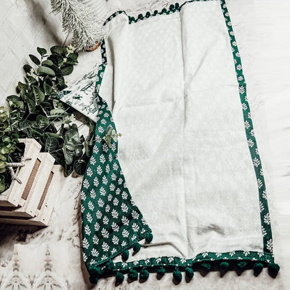 Forest Green Dish Towels Set of Two Christmas