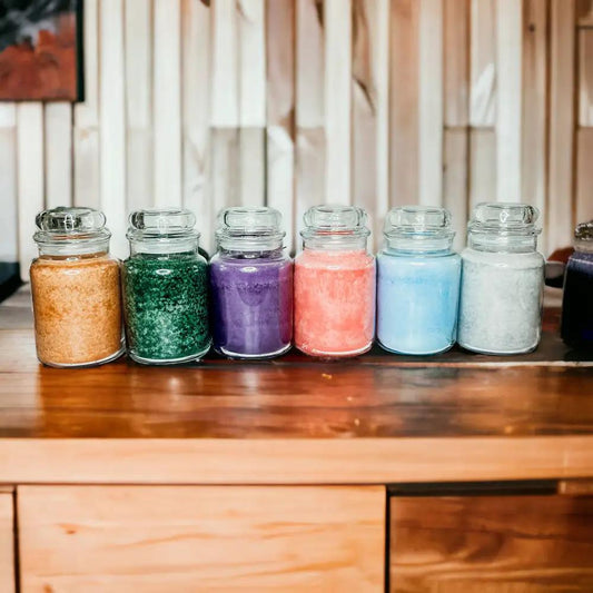 XL Candles 24oz by Gia Roma glass jar candles in orange green purple pink blue gray on Tampa Home & Garden Store