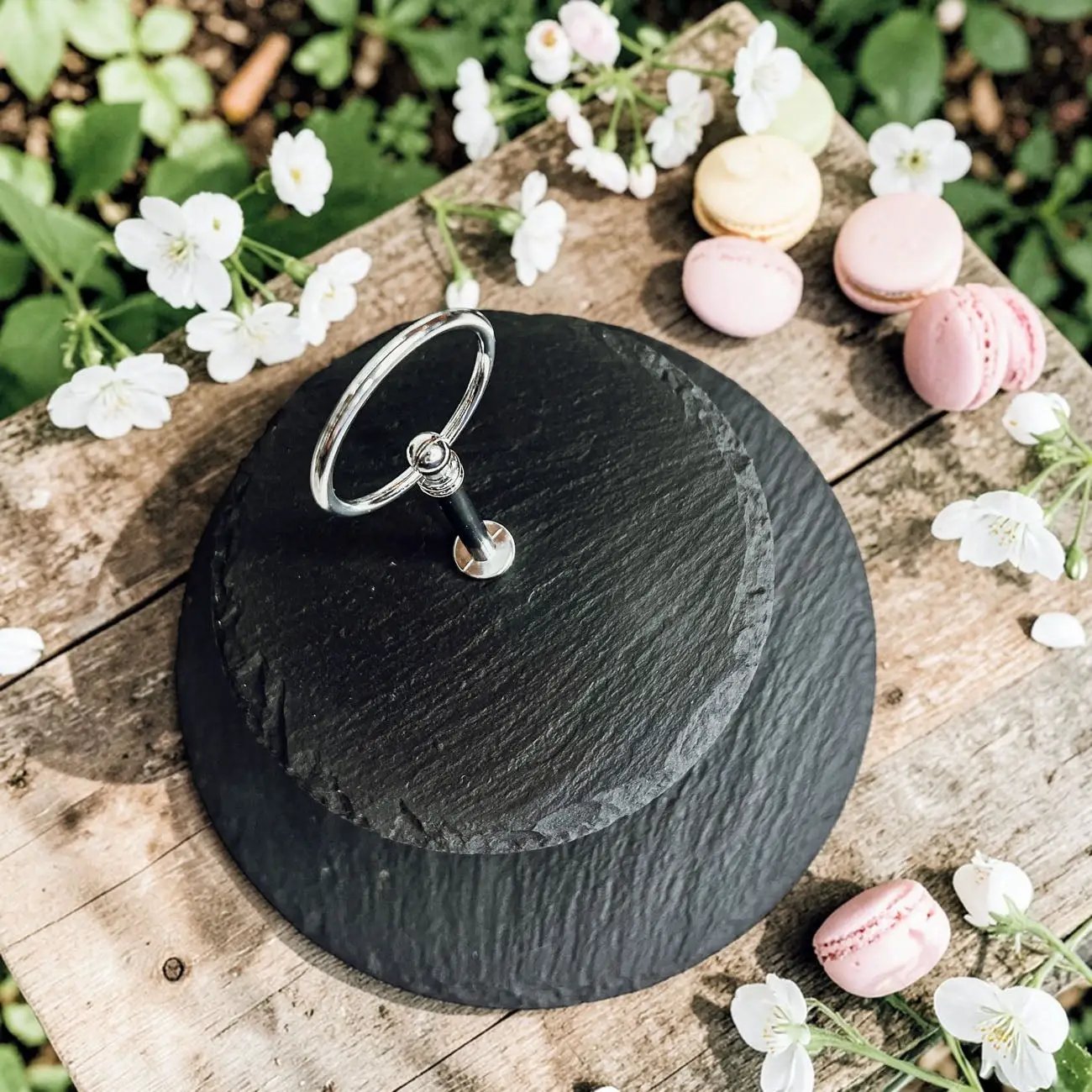 Tiered Slate Tray Stand for Entertaining