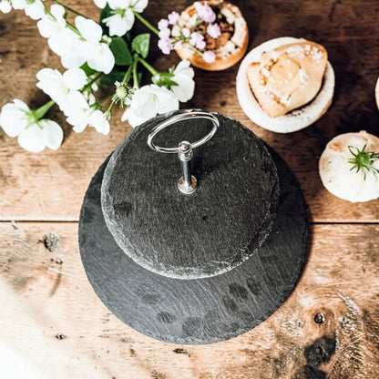 Tiered Slate Tray Stand for Entertaining