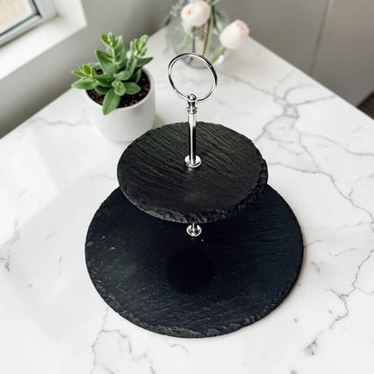 Tiered Slate Tray Stand for Entertaining