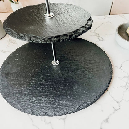 Tiered Slate Tray Stand for Entertaining