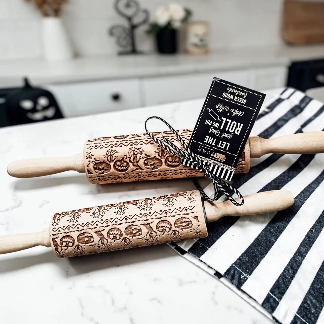 Halloween Pumpkin Party Embossed Rolling Pin