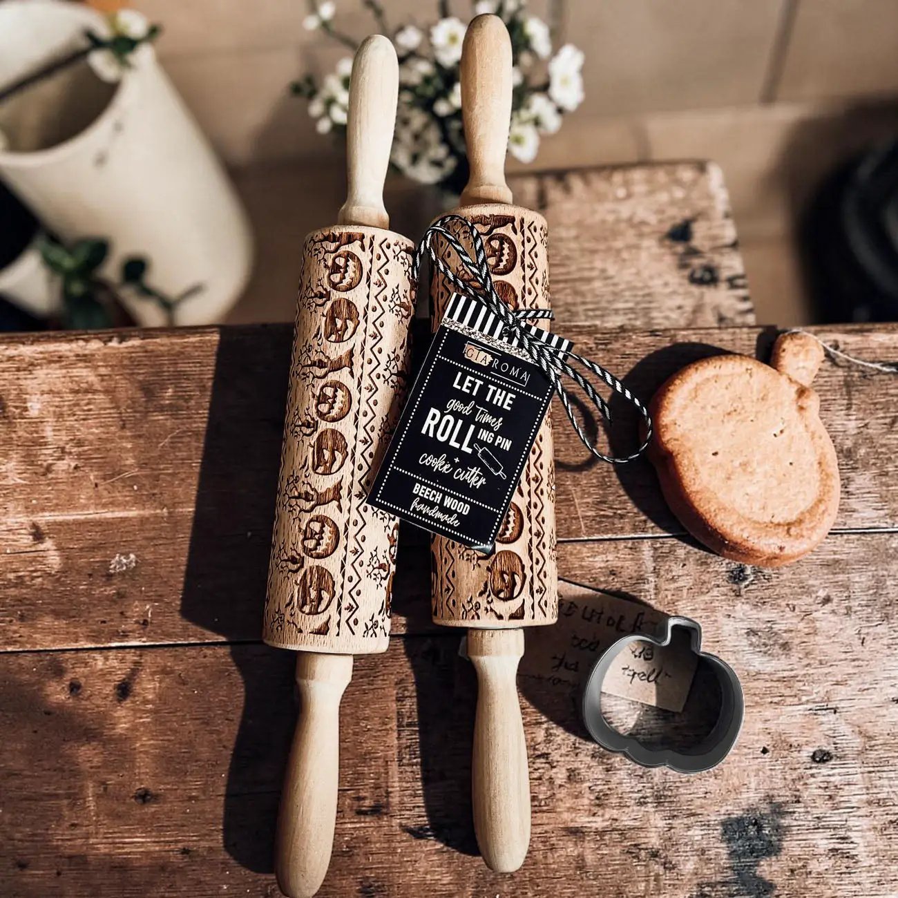 Halloween Pumpkin Party Embossed Rolling Pin