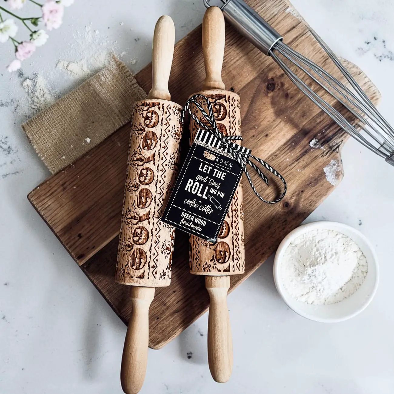Halloween Pumpkin Party Embossed Rolling Pin