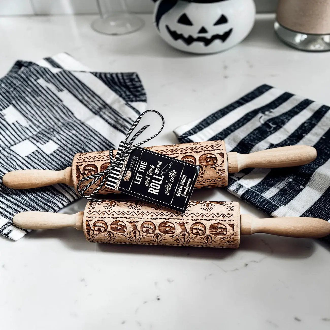 Halloween Pumpkin Party Embossed Rolling Pin