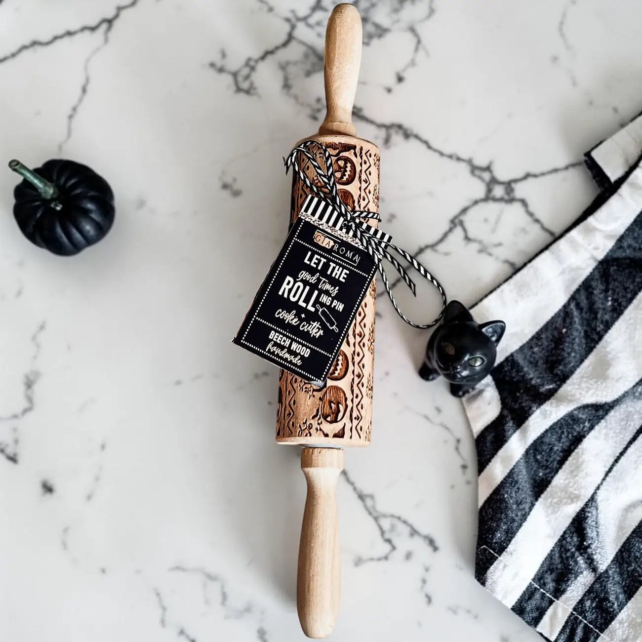 Halloween Pumpkin Party Embossed Rolling Pin