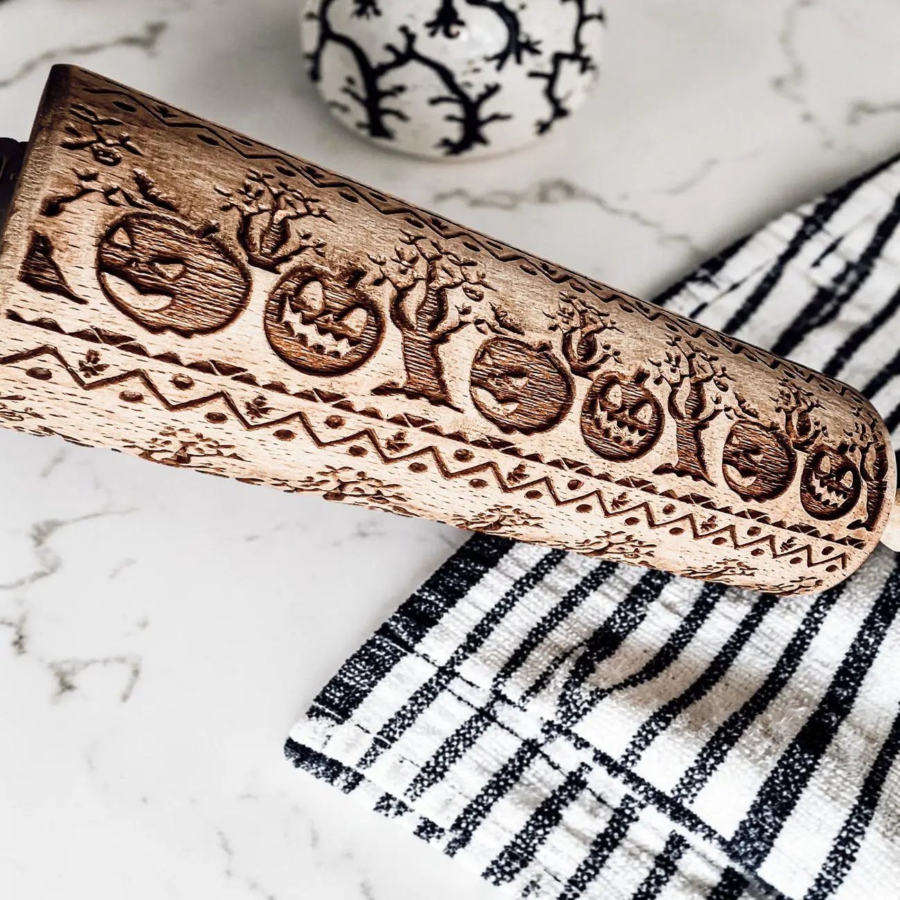 Halloween Pumpkin Party Embossed Rolling Pin