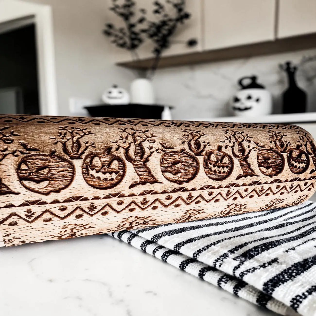 Halloween Pumpkin Party Embossed Rolling Pin