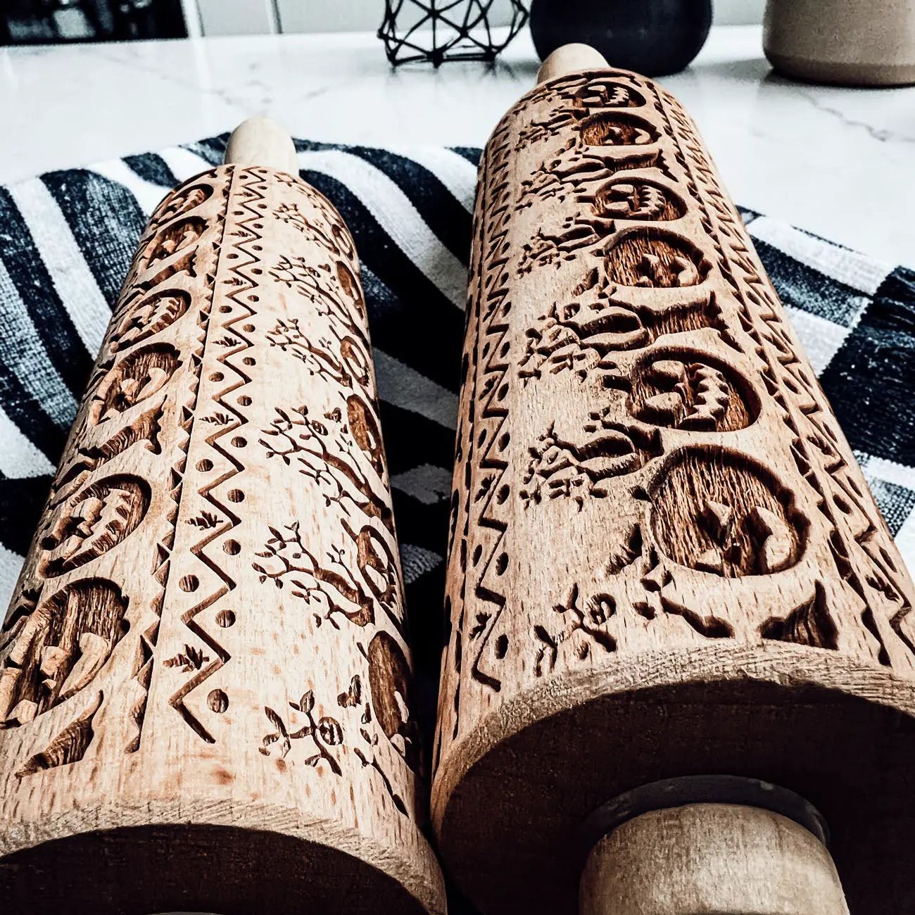 Halloween Pumpkin Party Embossed Rolling Pin