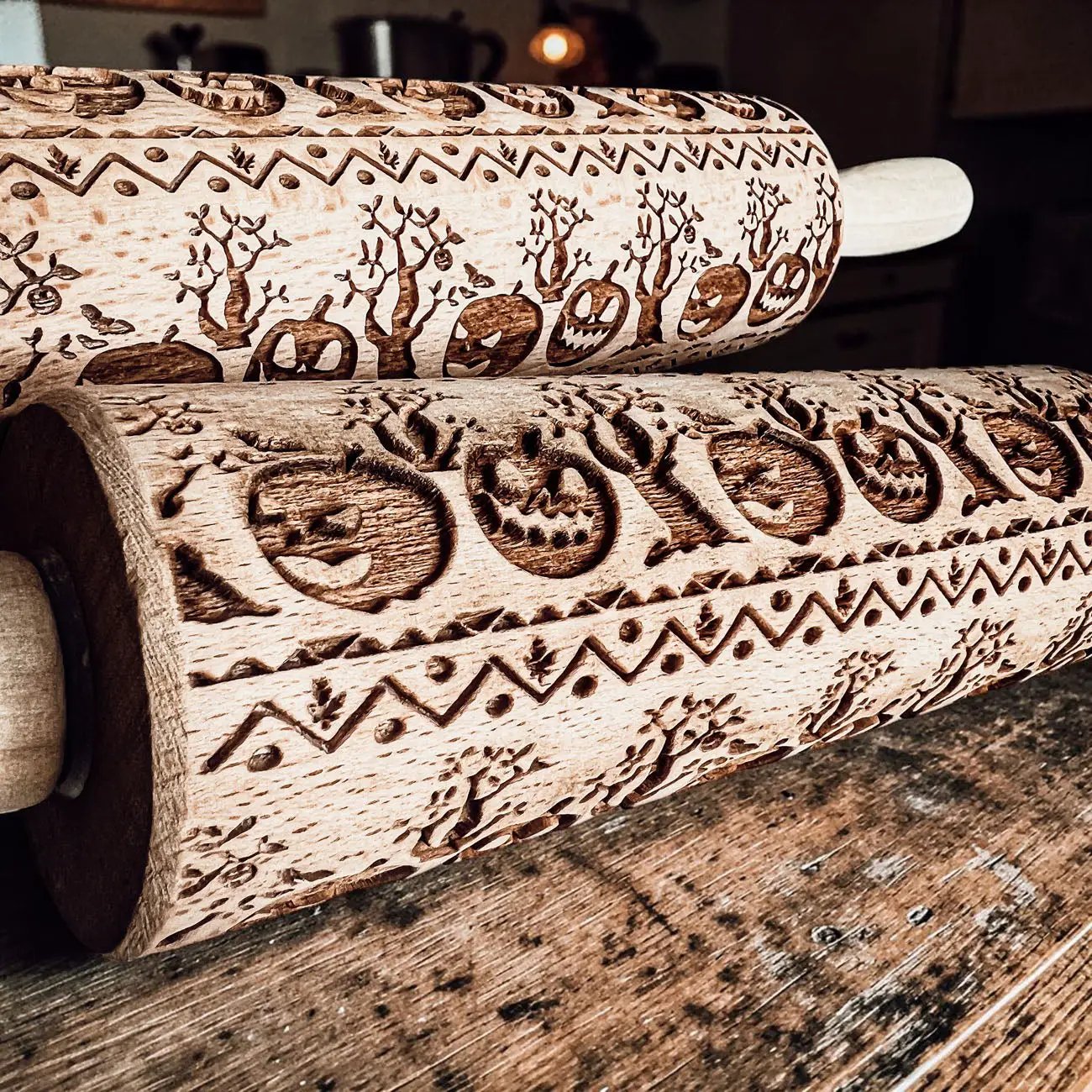Halloween Pumpkin Party Embossed Rolling Pin