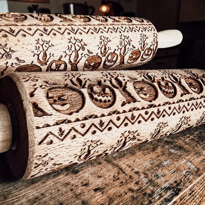 Halloween Pumpkin Party Embossed Rolling Pin