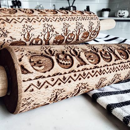 Halloween Pumpkin Party Embossed Rolling Pin