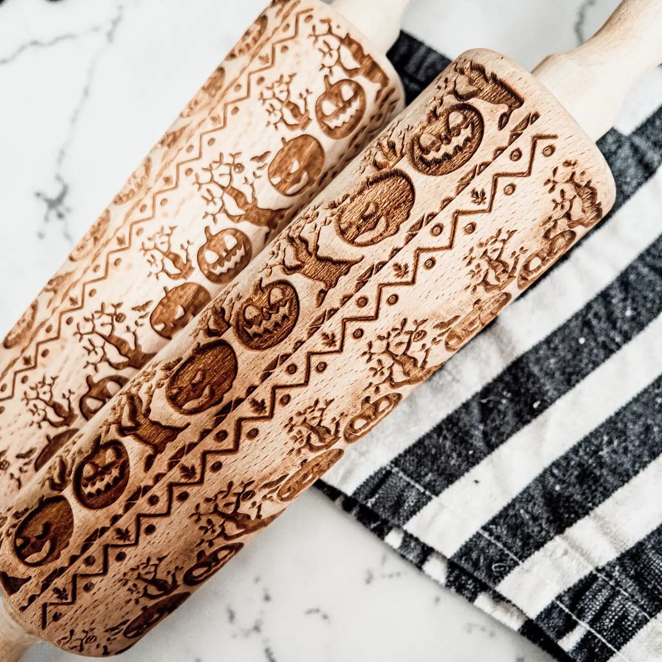 Halloween Pumpkin Party Embossed Rolling Pin