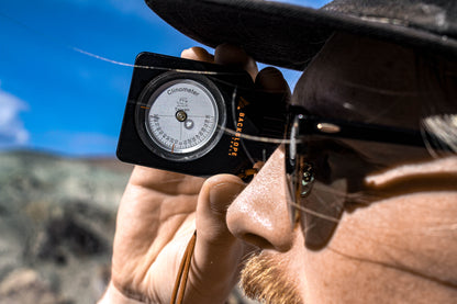 Klino clinometer by Backslope Tools, black handheld tool with a circular dial on Tampa Home & Garden Store