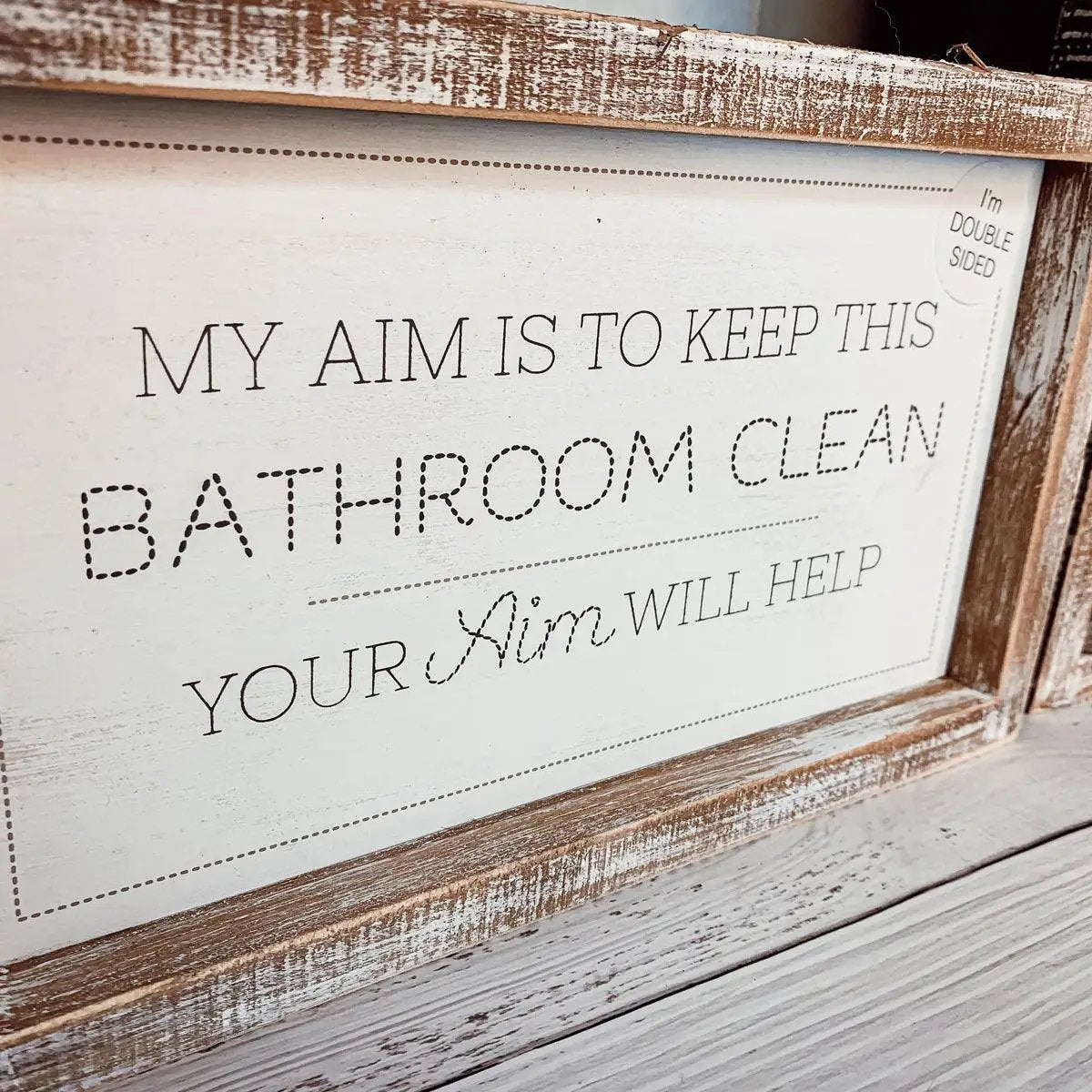 Double Sided Message Sign with Wooden Frame