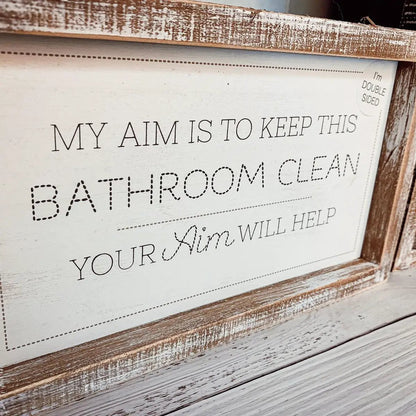 Double Sided Message Sign with Wooden Frame