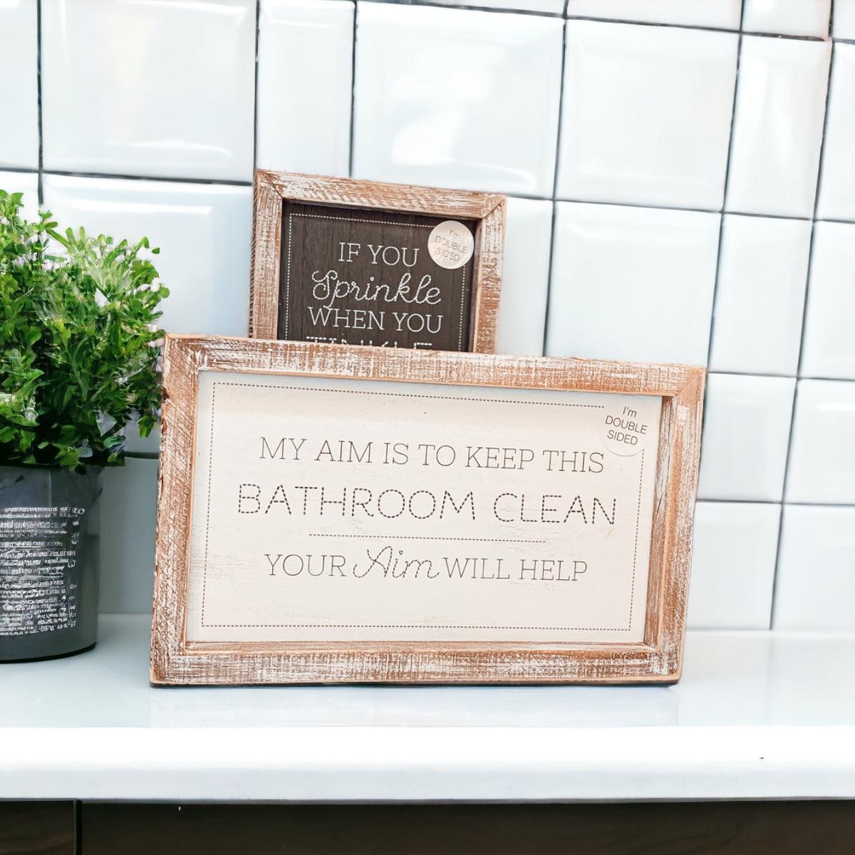 Double Sided Message Sign with Wooden Frame