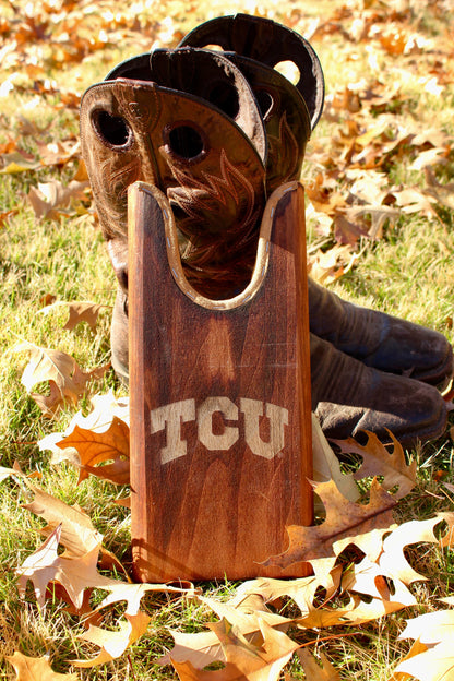 Custom TCU Boot Jack for Texas Horned Frogs