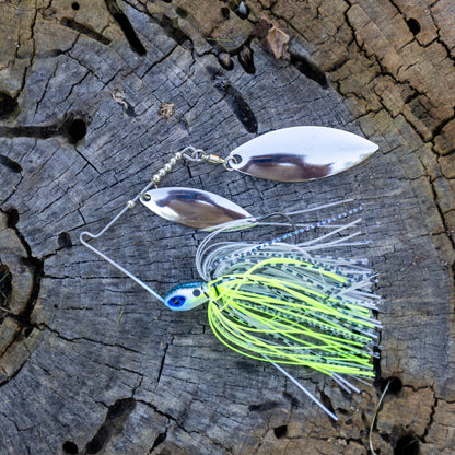 Jigs de spinnerbait de doble hoja de sauce de tungsteno Reaction Tackle (paquete de 2) - Nuevo
