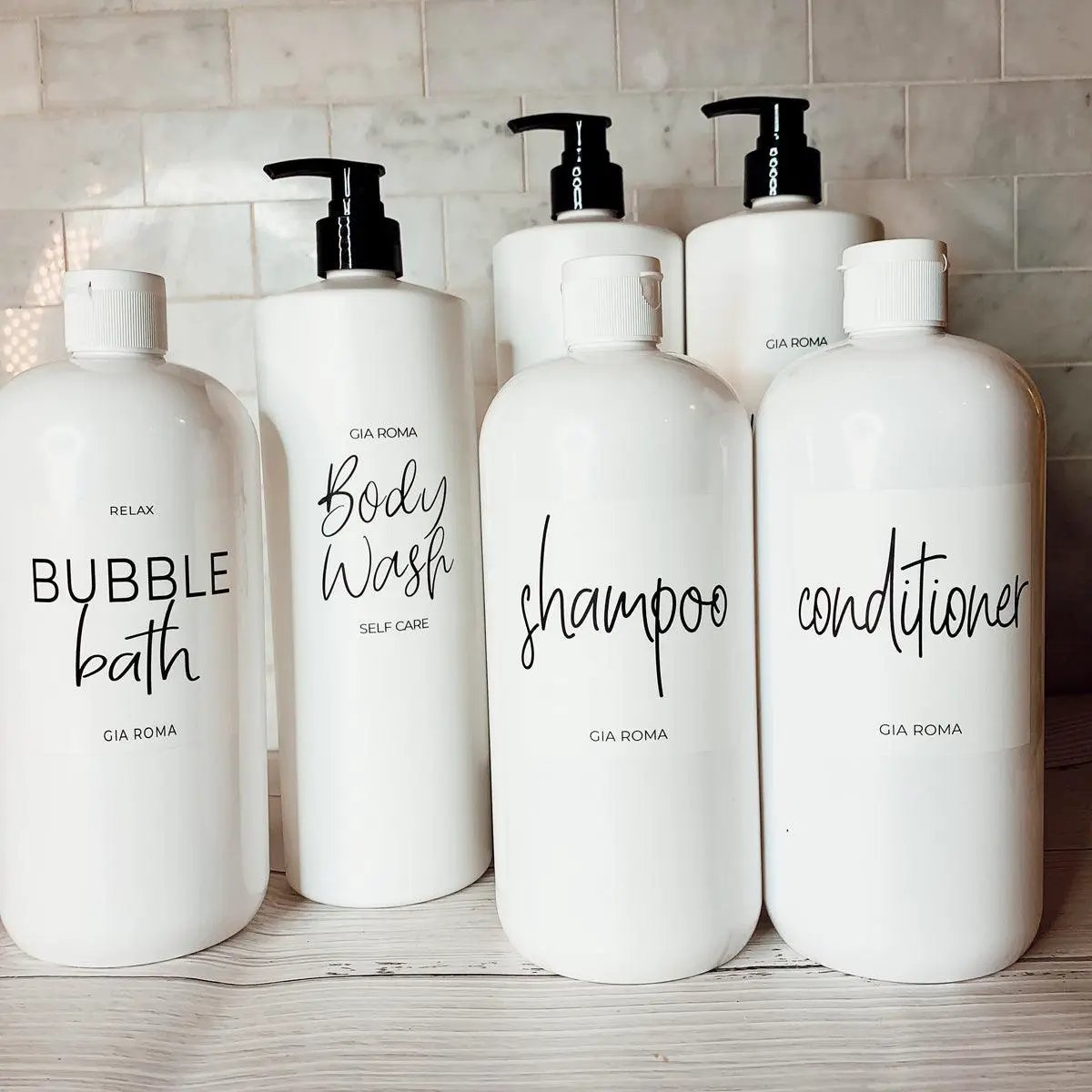 32oz Plastic White Dispensers for Home Refillable